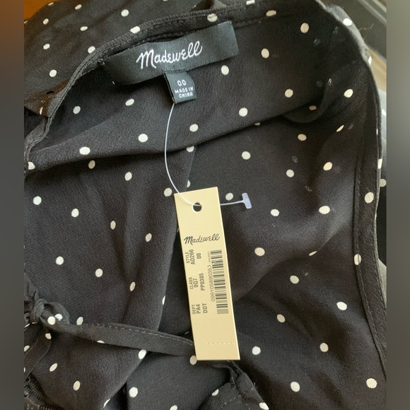 Madewell Silk Polka Dot Midi Dress XXS - Picture 5 of 5
